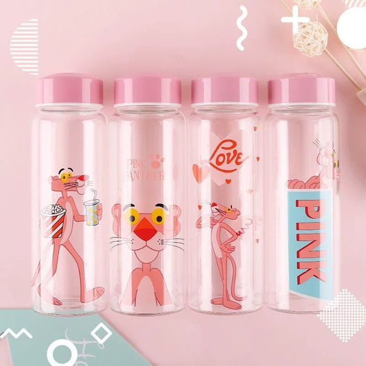 Pink Panther Glass Bottle