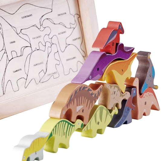 Wooden Dinosaur Stacking Toy