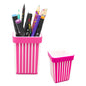 1283- Pen Stand Square 1 Compartments Plastic Desk Organizer , For Office Stationery