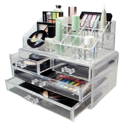 1313- 4 Drawers Cosmetic Organizer Clear Acrylic Jewellery Box Makeup Storage Case Acrylic Makeup Organizer Cosmetic Organiser Box