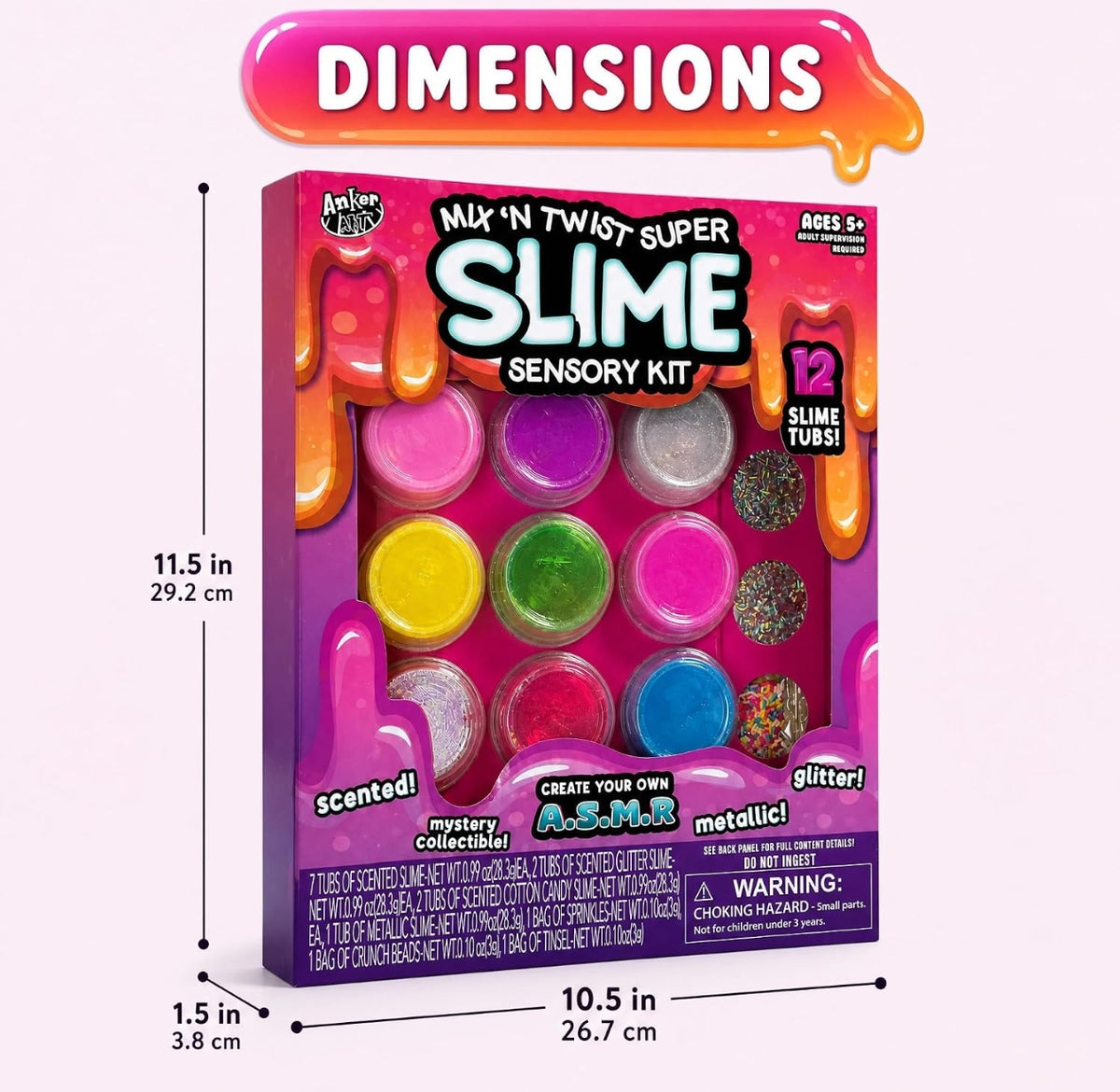 12 Tubs Slime Kit Scented