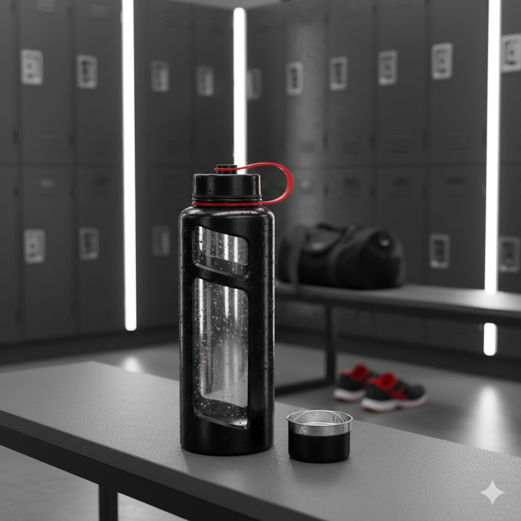 1300ml Glass Bottle With Plastic Protector