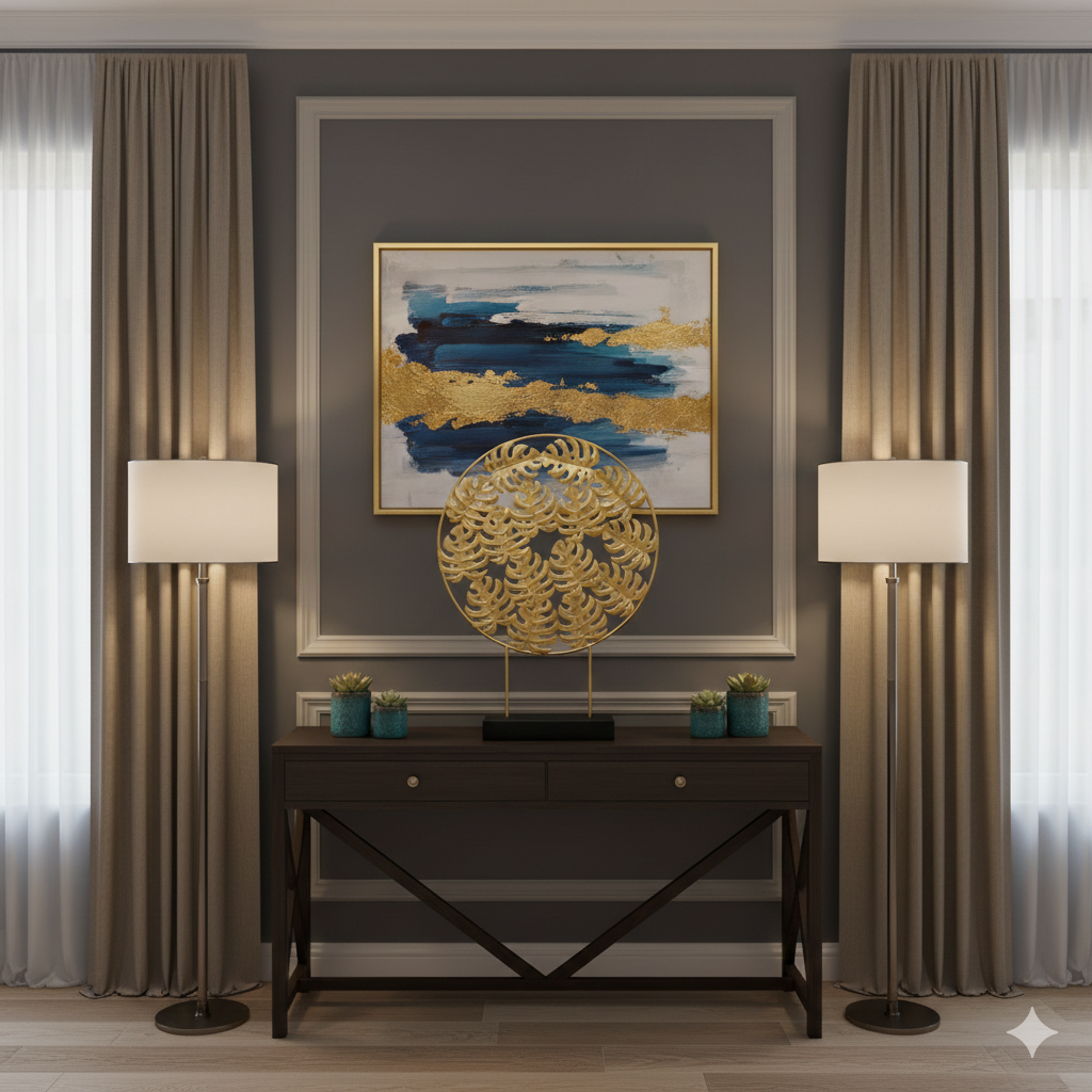 15 Leaf Metal Show Piece