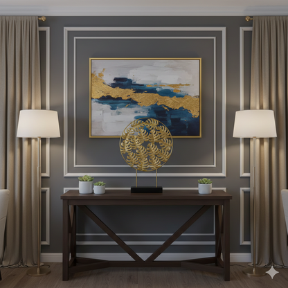 15 Leaf Metal Show Piece