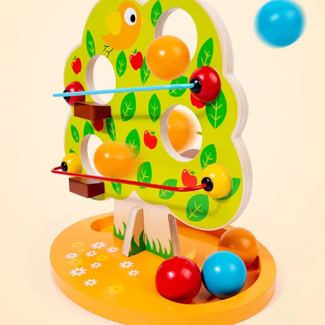 1476- Wooden Apple Tree with Ball Drop