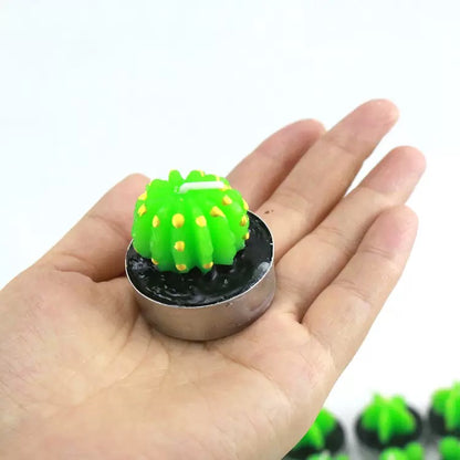 3 Pcs Cactus Candle