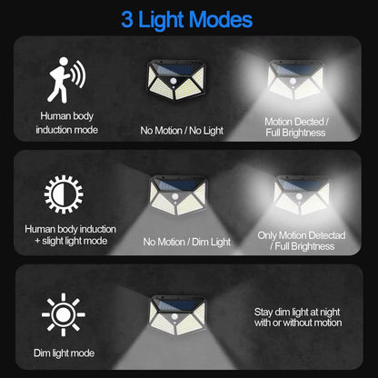 4 Face Solar Light