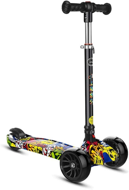 1005- Kick Scooter Extended Off Road Wheel Scooter for Kids Toddler Kick Scooter with Foldable, Adjustable Height Multicolour