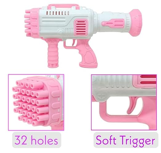 1111- 32 Holes Automatic Bubble Gun Toy for Kids