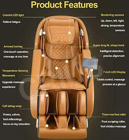 3D Zero Gravity Full Body Massage Chair With Touch Panel