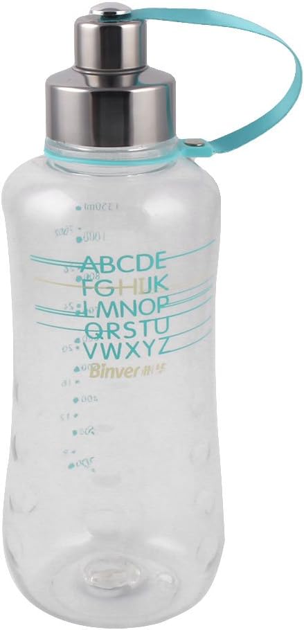 1671- Alphabet  water bottle with color rope