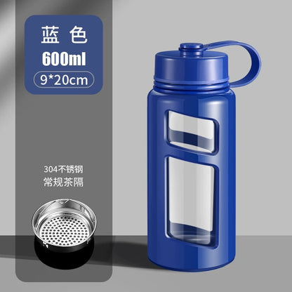 600ml Glass Bottle With Plastic