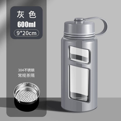 600ml Glass Bottle With Plastic