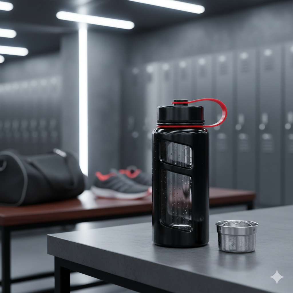 600ml Glass Bottle With Plastic
