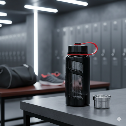 600ml Glass Bottle With Plastic