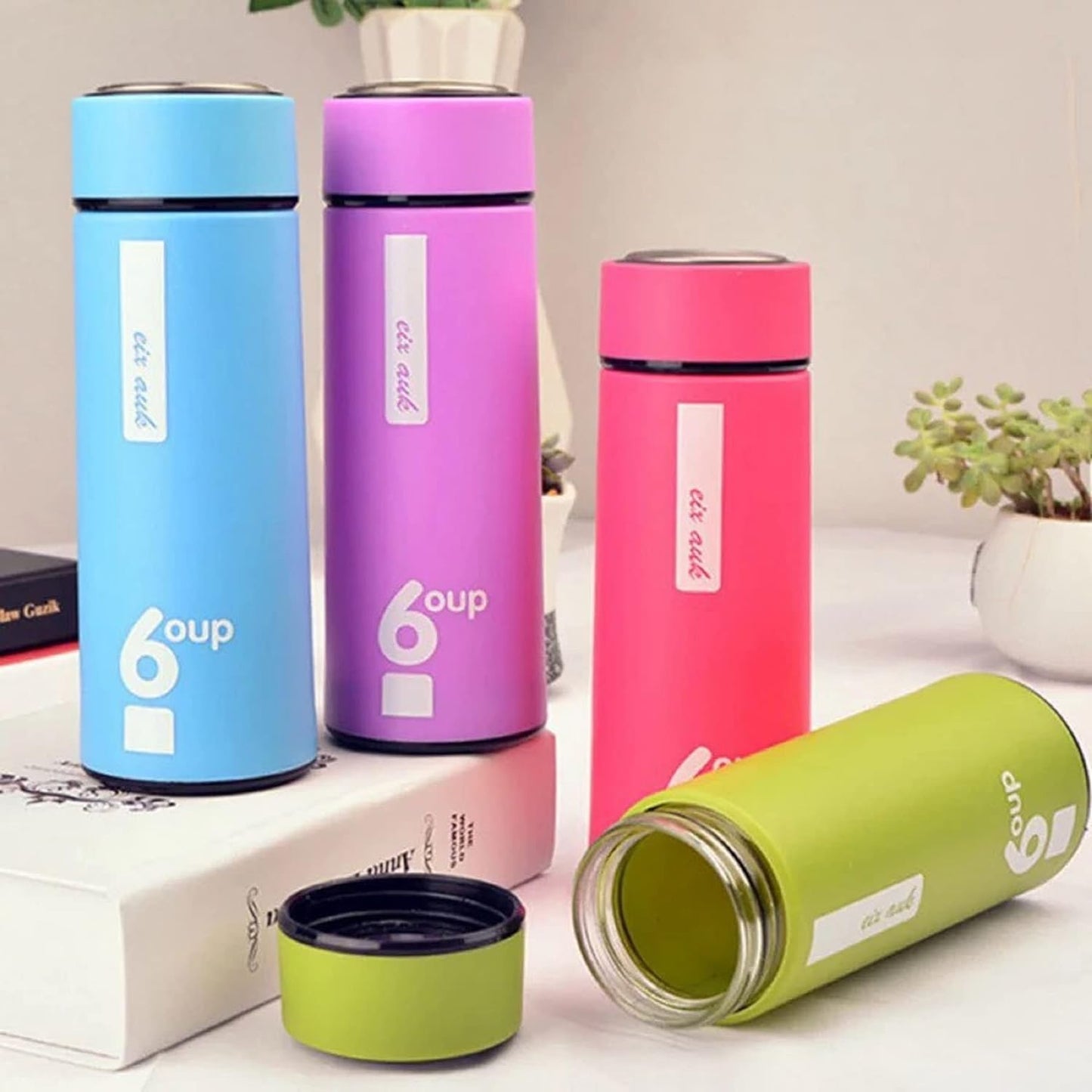 1548- Water Bottle Hot and Cold  Stainless Steel Thermos Insulated Bottle BPA-Free Hot and Cold Water Bottle 450 ml (Multicolour)