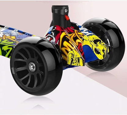 1005- Kick Scooter Extended Off Road Wheel Scooter for Kids Toddler Kick Scooter with Foldable, Adjustable Height Multicolour