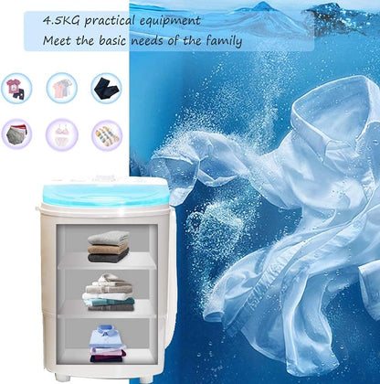 1263- Portable Mini Washing Machine Plastic 4.5kg