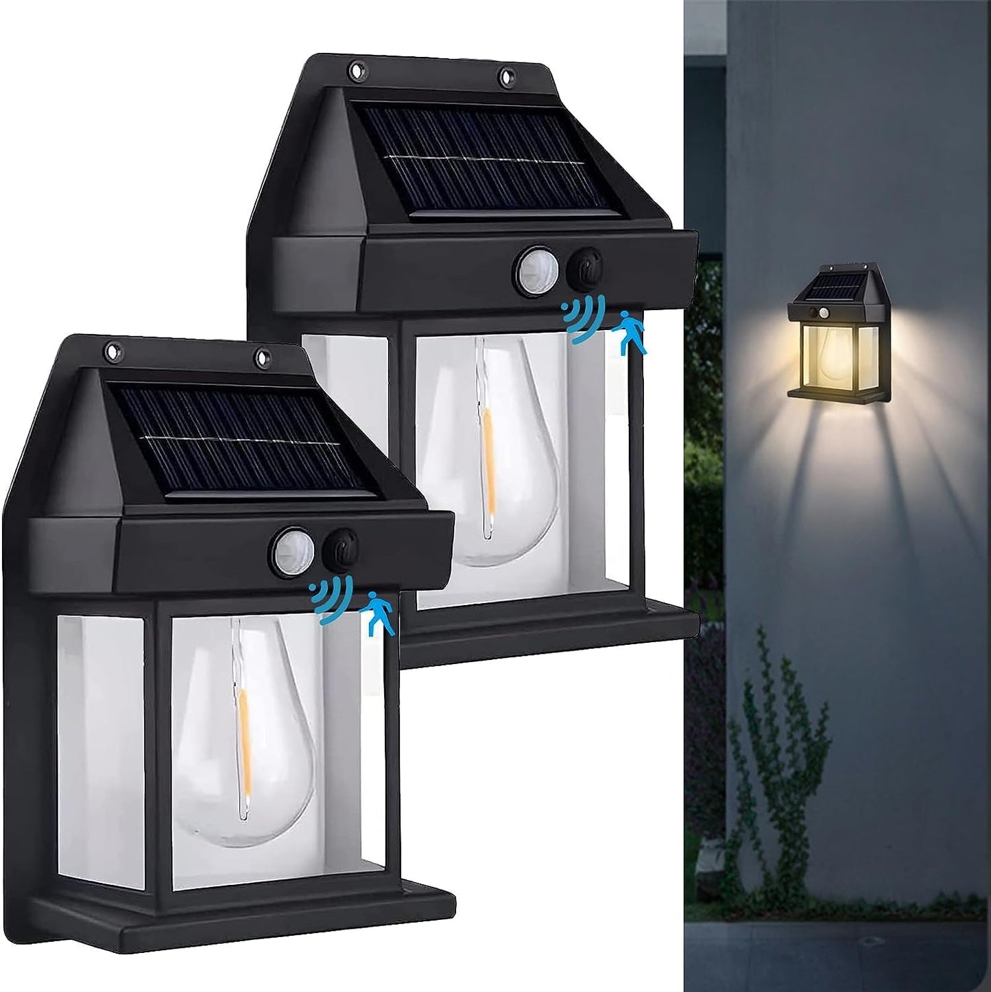 1219- Solar Wall Lights Outdoor Solar Light Outdoor Wall Light Solar Lamp with Motion Sensor Waterproof Outdoor Lamp for Garden Patio Yard