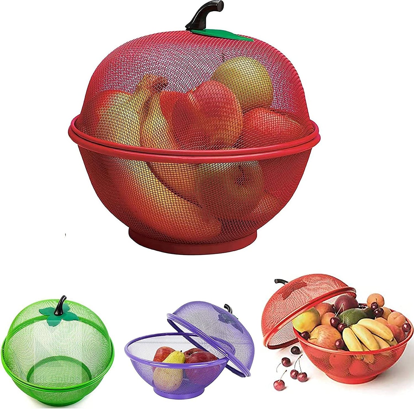 1276- Metal Wire Mesh Holder & Strainer for Fruits & Vegetables