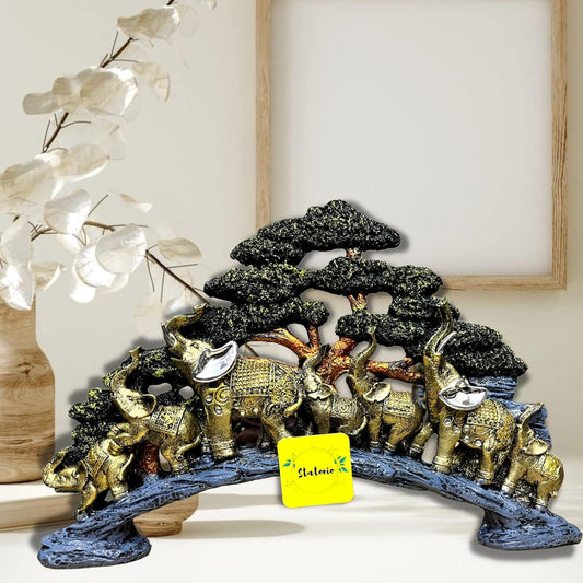 1180- 7 Elephant Sculpture Elephant Showpiece For Home Table Office Decor Vastu Decorative Showpiece