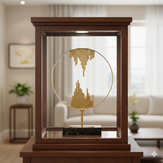 Circular Graph Showpiece With Marble Base