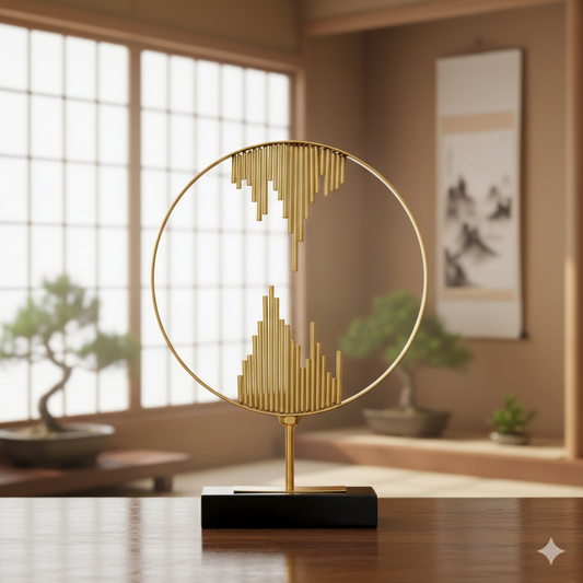 Circular Graph Showpiece With Marble Base