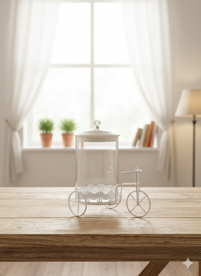 Cycle With Glass Jar With Lid