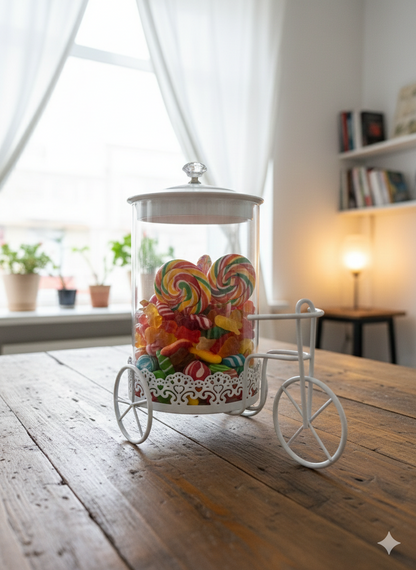 Cycle With Glass Jar With Lid