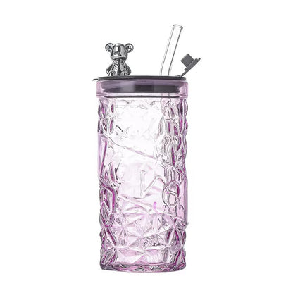 Glass Sipper With Teddy