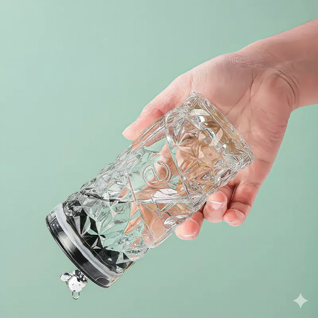 Glass Sipper With Teddy