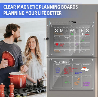 1738- Magnetic Calendar  for Fridge & Planner  Board