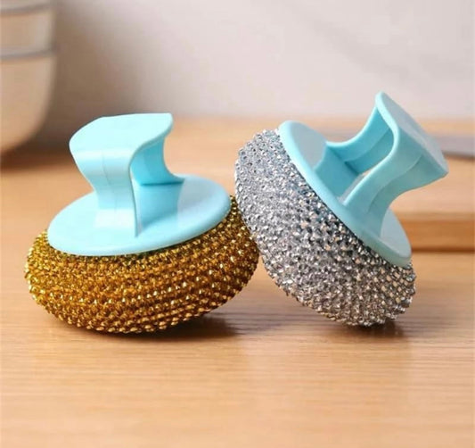 1705- 4pcs Scrubber with mini Handle