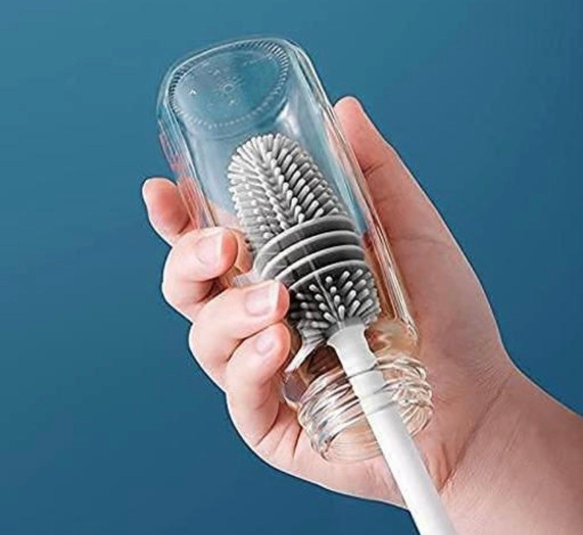 1690- Long handle Silikone cup cleaning brush