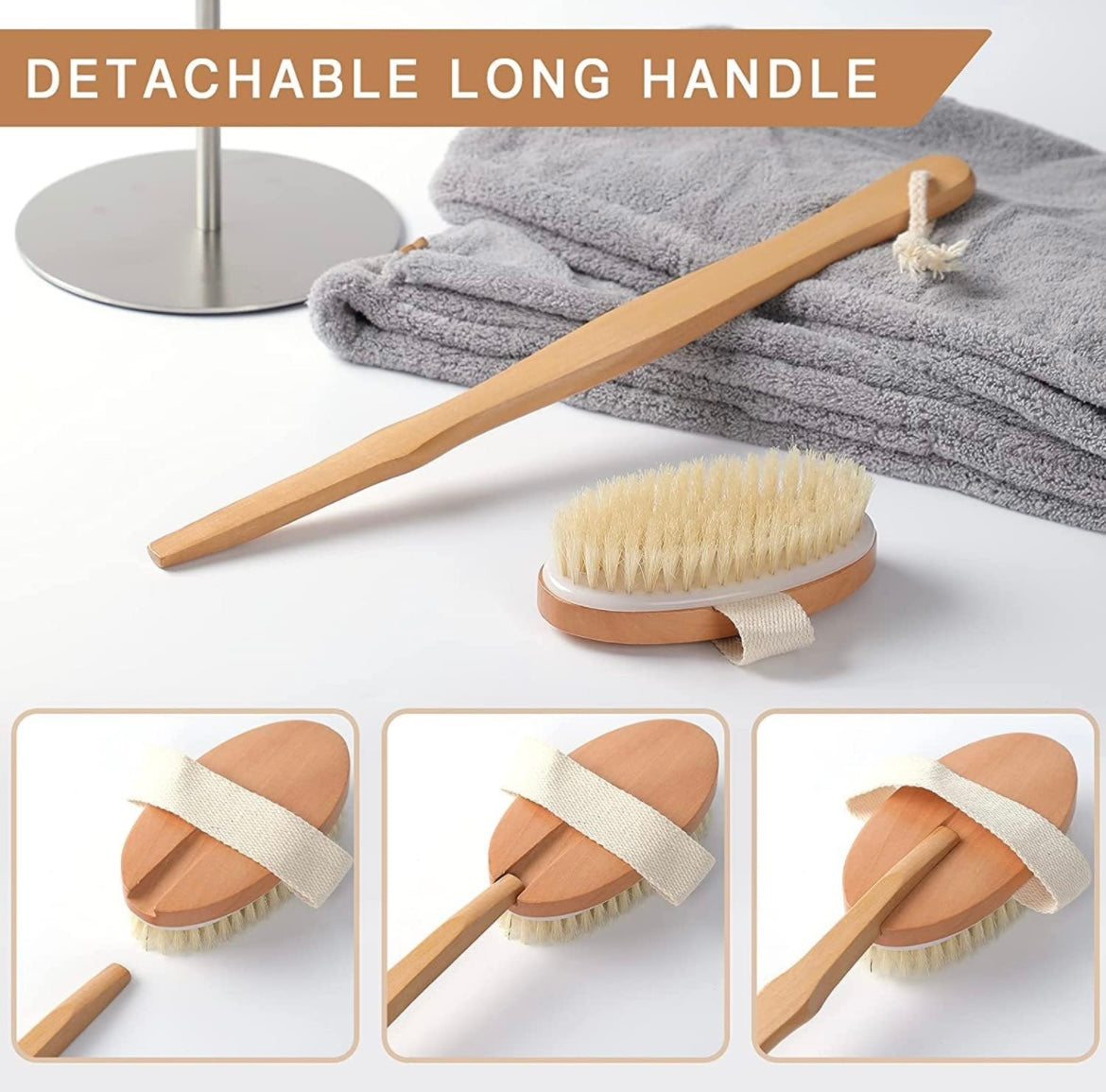 1687- Single Side Wooden Bath brush