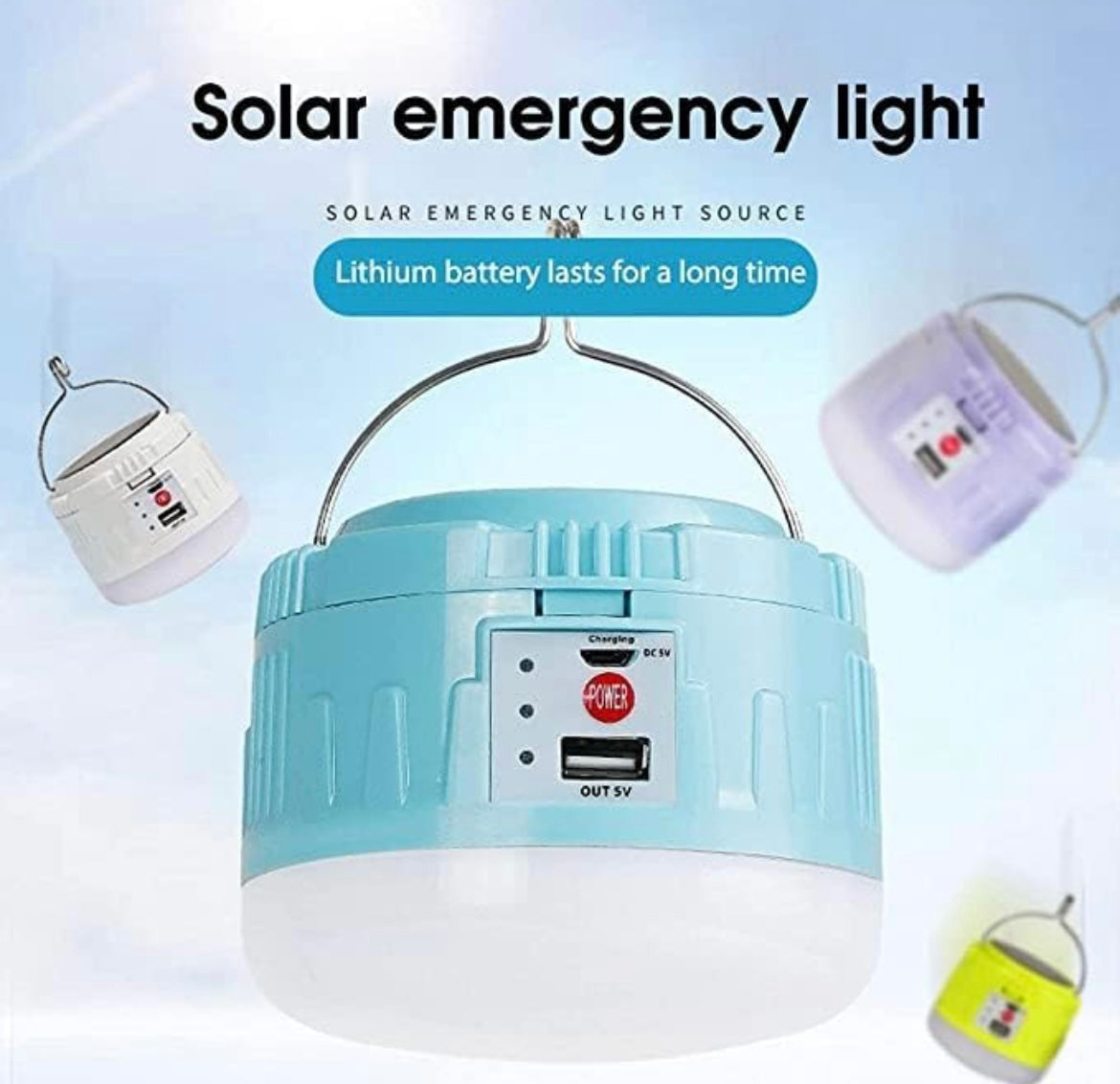 1642- 1200MAH Solar Emergency Bulb Light