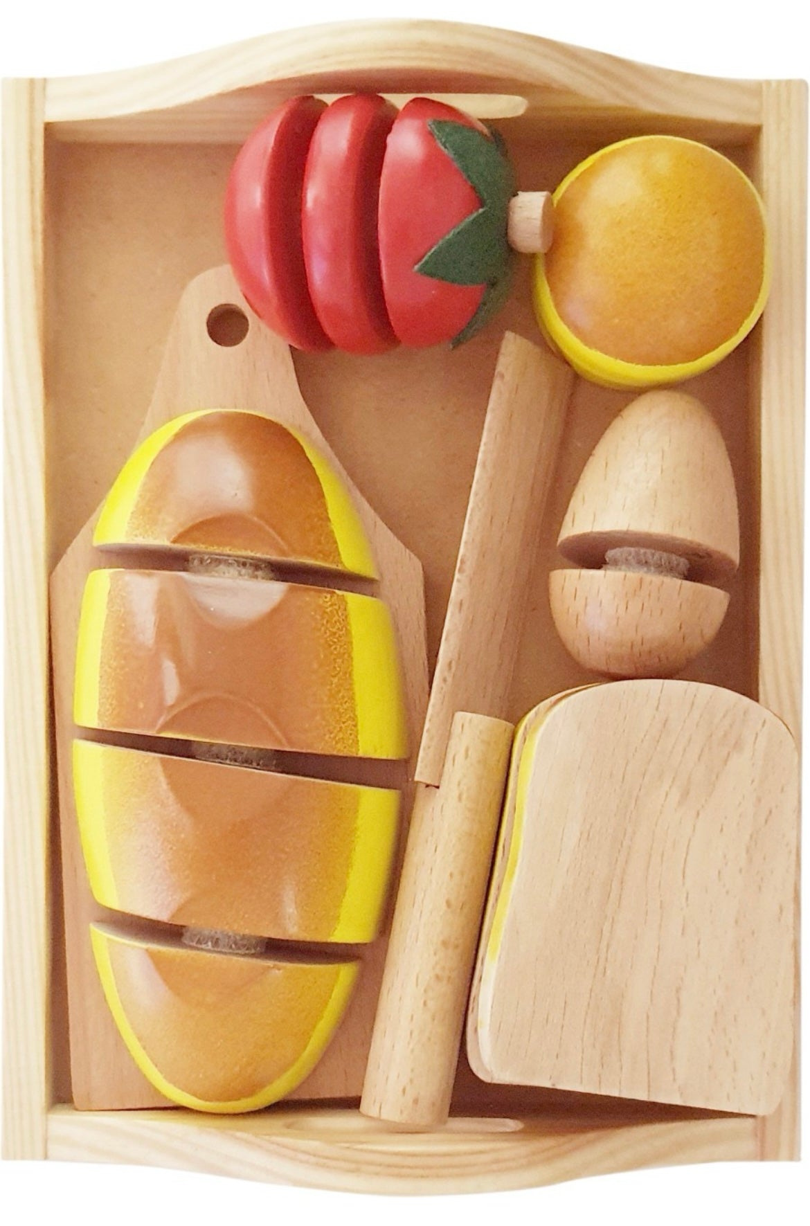 1564- Wooden Breakfast Cutting Toy