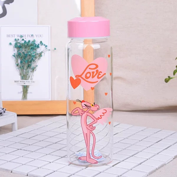 Pink Panther Glass Bottle