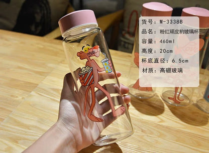 Pink Panther Glass Bottle