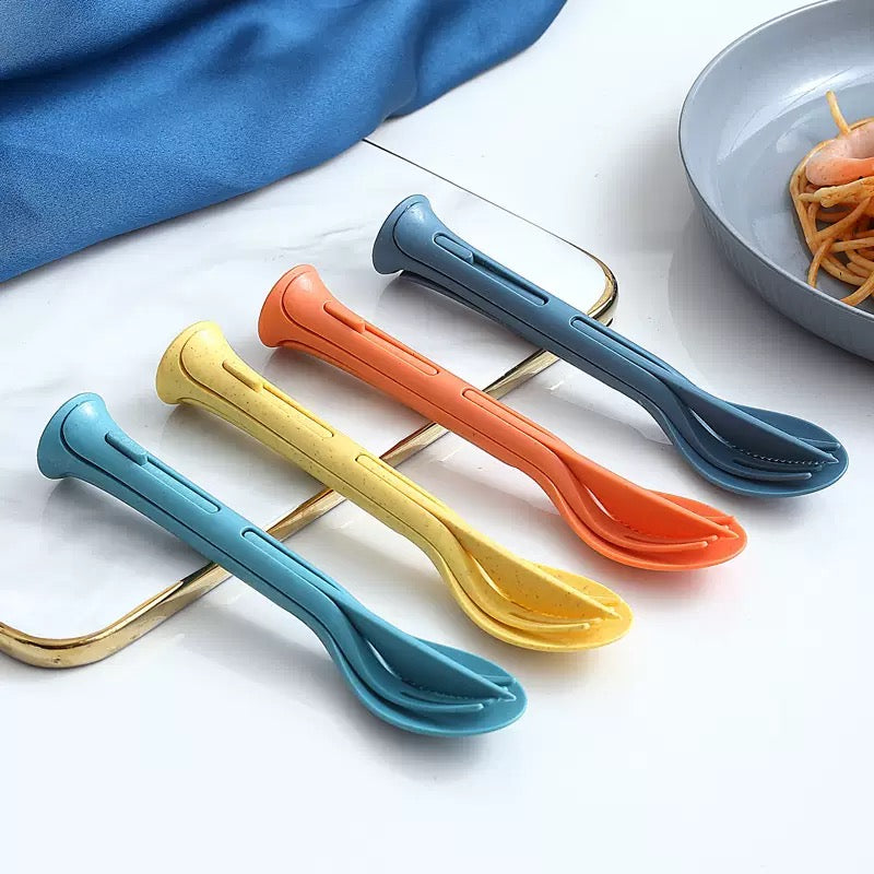 Plastic Spoon Fork Knife Set
