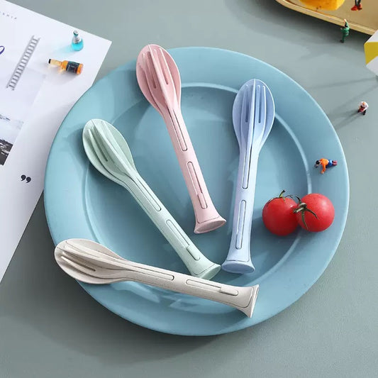 Plastic Spoon Fork Knife Set