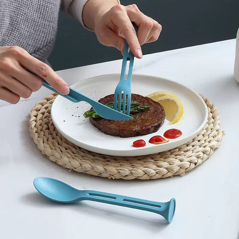 Plastic Spoon Fork Knife Set