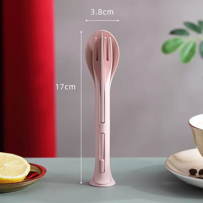 Plastic Spoon Fork Knife Set