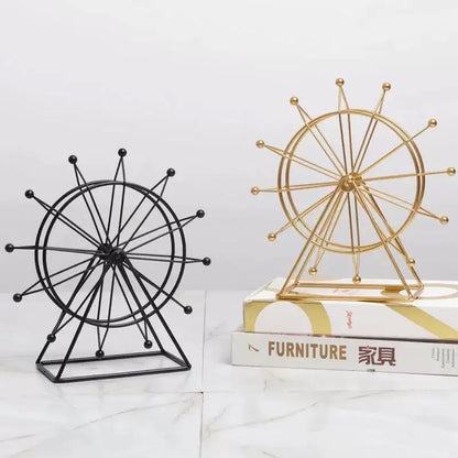 Rotating Wheel Metal Decor