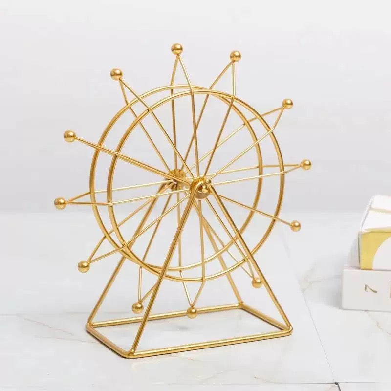 Rotating Wheel Metal Decor