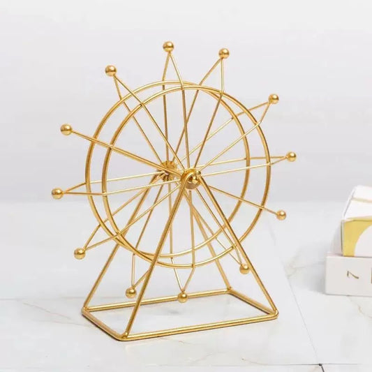 Rotating Wheel Metal Decor