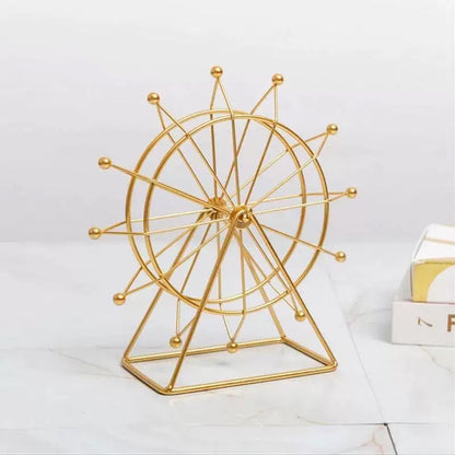 Rotating Wheel Metal Decor