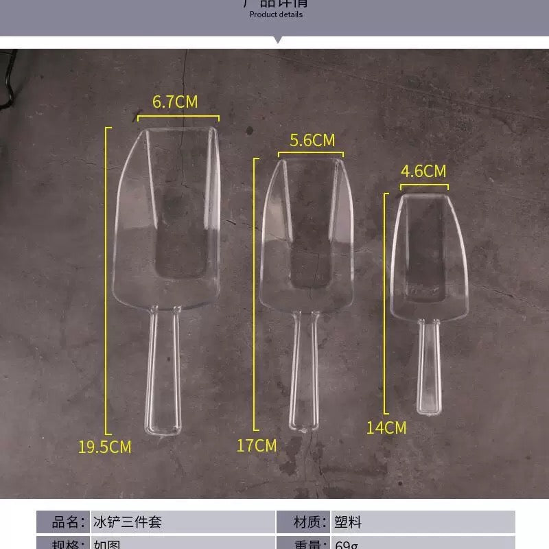 Set Of 3 Acrylic Measuring Spoon