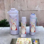 1536- Snow Man Set of 3 Water Bottle (Multicolour)