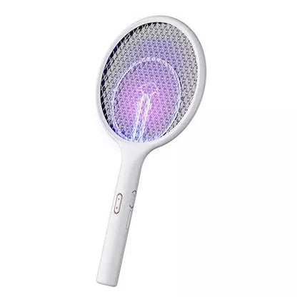 1247- Mosquito Killer Racket Rechargeable Handheld Electric Fly Swatter Mosquito Killer Racket Bat with UV Light Lamp Racket USB Charging Base stand